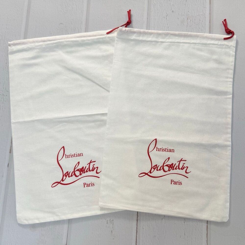 Two 9" x 14" Christian Louboutin Dust Bag Dustbag Storage